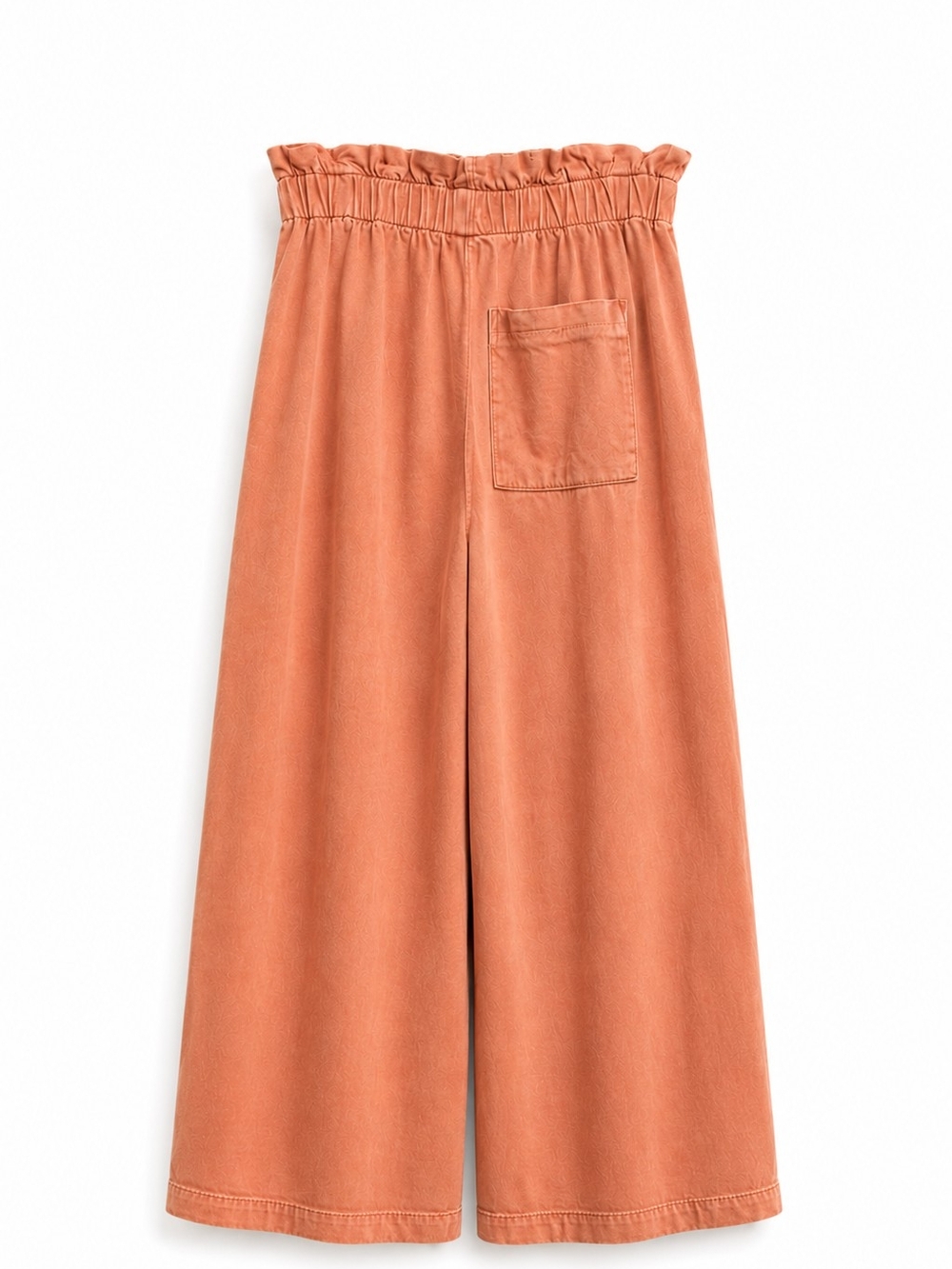 Pilcro Anthropologie Pink Peach Wide Leg Culottes Paperbag Crop Pants L - Picture 4 of 11